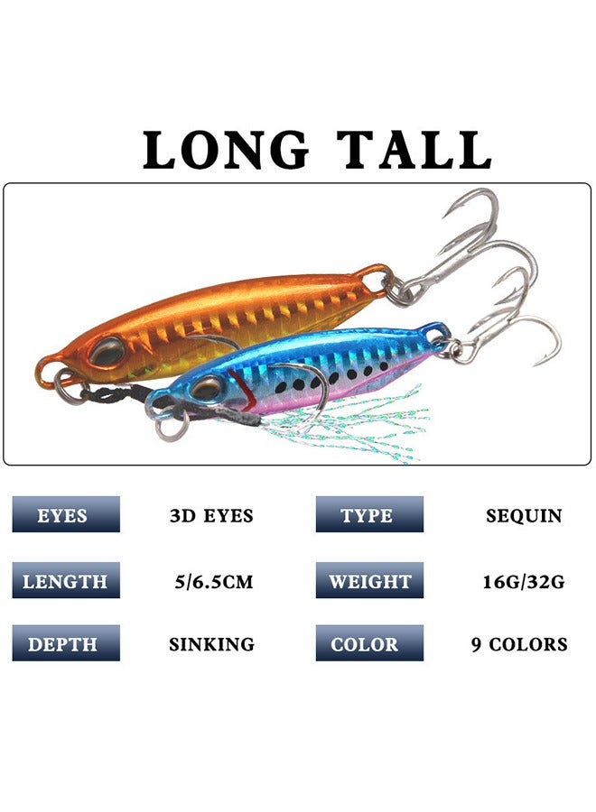 Generic 9 Pack Fishing Lures Hard Baits, 3D Eyes Minnow Fishing Lures Crankbait, Swimbait Fishing Tackle Lure Kit for Freshwater/Saltwater/Topwater, Bass, Trout, Walleye, Redfish (16g)  - Image 4