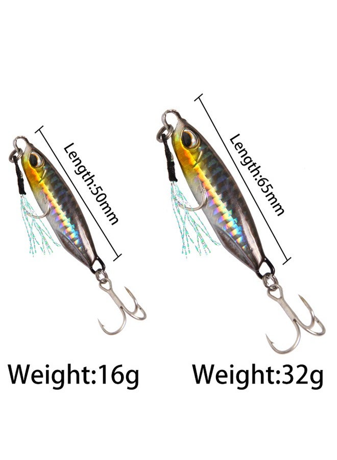 Generic 9 Pack Fishing Lures Hard Baits, 3D Eyes Minnow Fishing Lures Crankbait, Swimbait Fishing Tackle Lure Kit for Freshwater/Saltwater/Topwater, Bass, Trout, Walleye, Redfish (16g)  - Image 5
