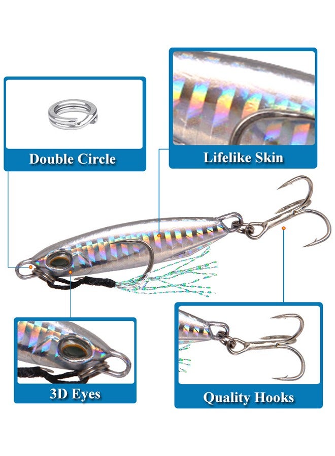 Generic 9 Pack Fishing Lures Hard Baits, 3D Eyes Minnow Fishing Lures Crankbait, Swimbait Fishing Tackle Lure Kit for Freshwater/Saltwater/Topwater, Bass, Trout, Walleye, Redfish (16g)  - Image 2