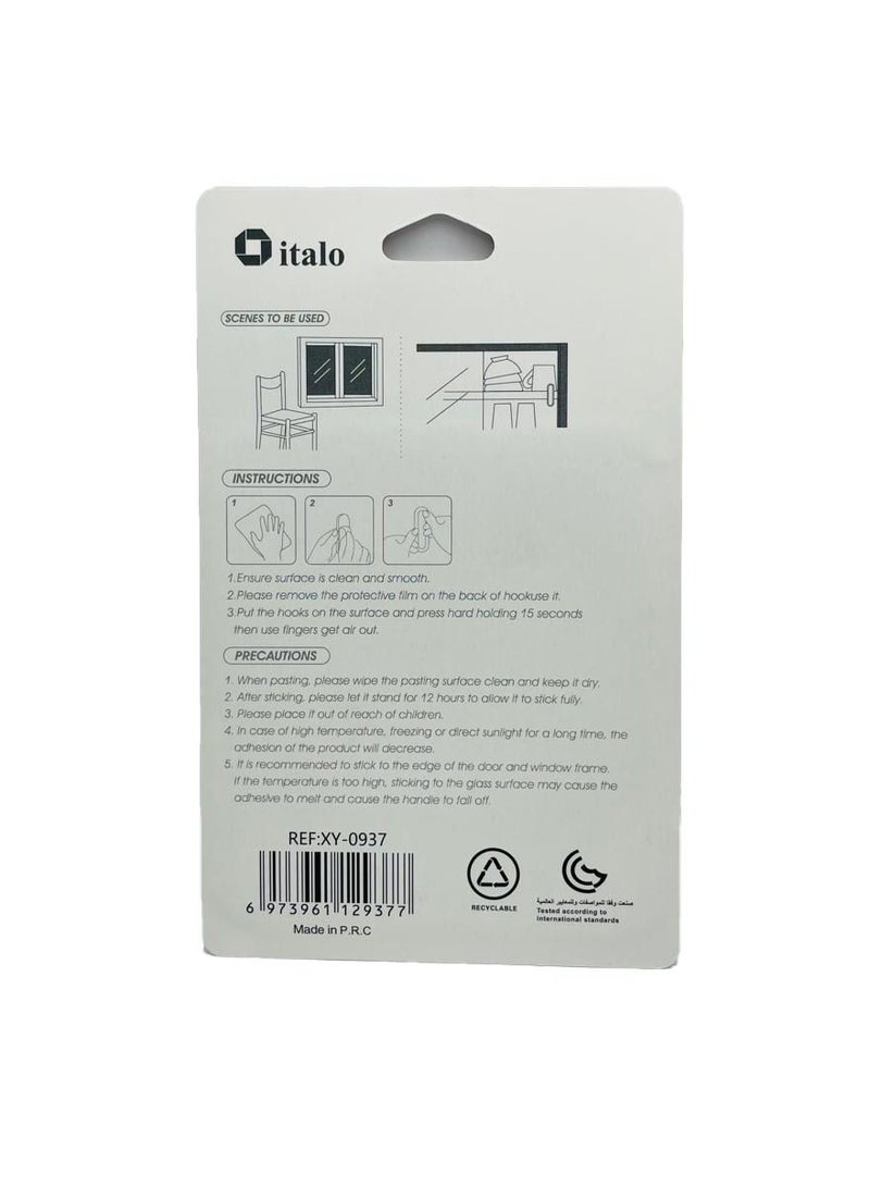 إيتالو 1 قطعة متعددة الوظائف ذاتية اللصق خطاف حائط لزج للمطبخ والحمام وغرفة النوم - Image 4