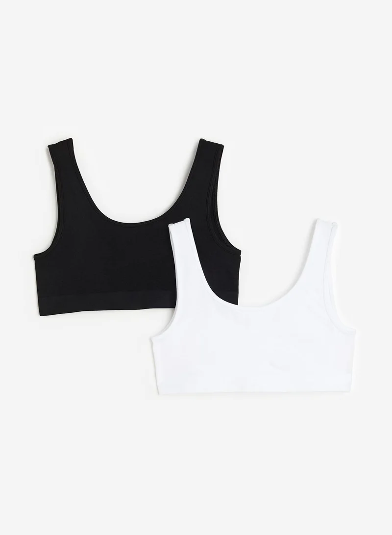 H&M Kids 2 Pack Seamless Short Tops