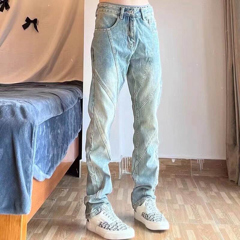 Unisex Classic Denim Jeans Loose Fit Daily Outdoor Wear - Image 2