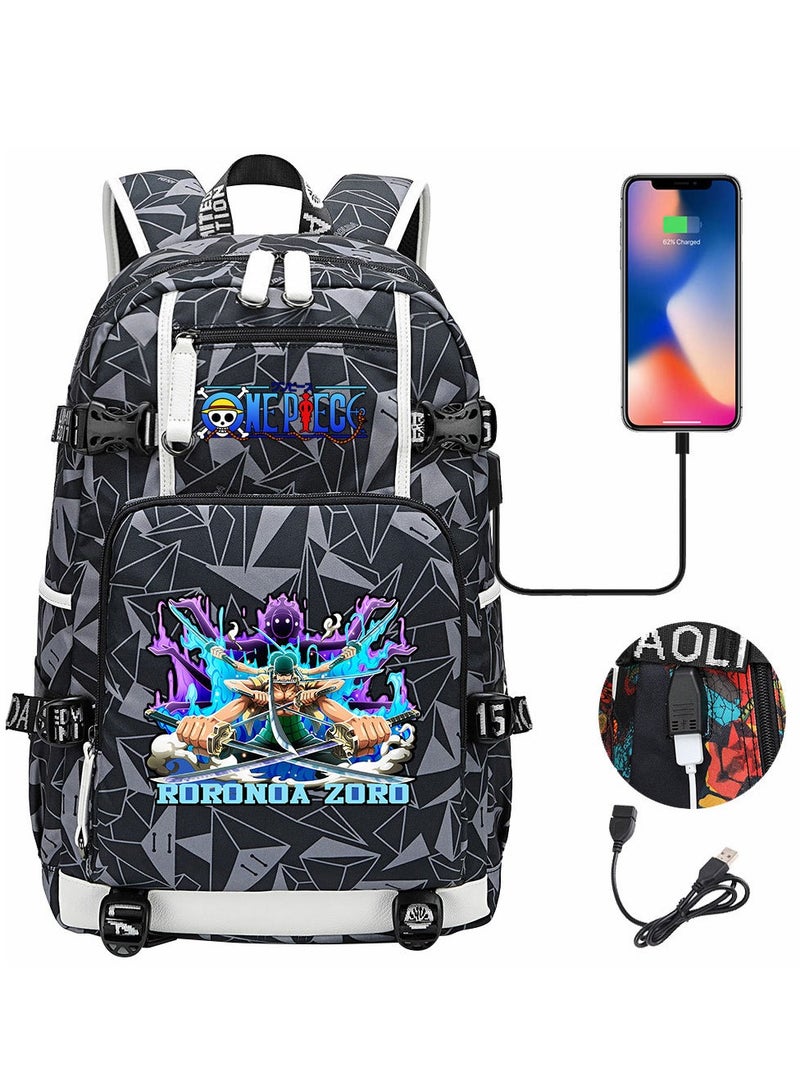 USB Printed Youth Leisure Travel Backpack