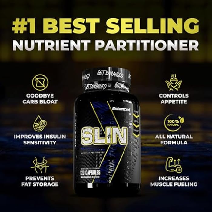 Enhanced Labs SLIN Nutrient Partitioner Supplement, Build Muscle Eliminate Carb Fear, 120 Capsules - Image 2