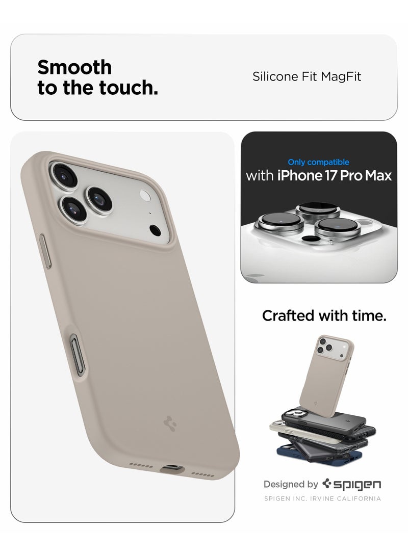 Spigen غطاء ماغ فيت من السيليكون لجهاز آيفون 17 برو ماكس مع ميزة ماغ سيف - حجر - Image 2