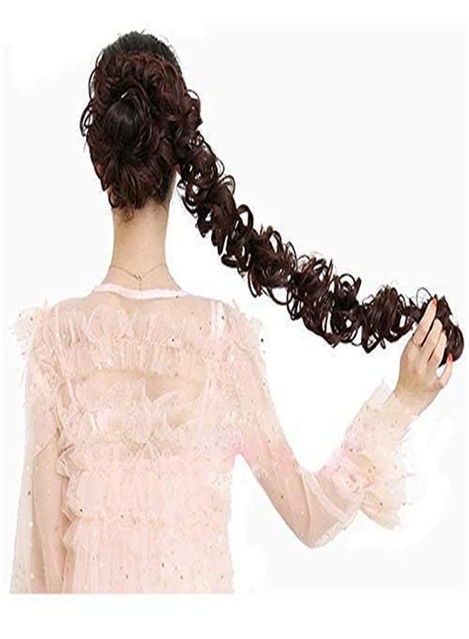 AIG Hair Buns for Women & Girls Hair Extension |Hair Extensions Ponytail Bun | Extension Hair for Women & Girls Messy Bun [ NATURAL_BLACK_FRILL] - Image 2