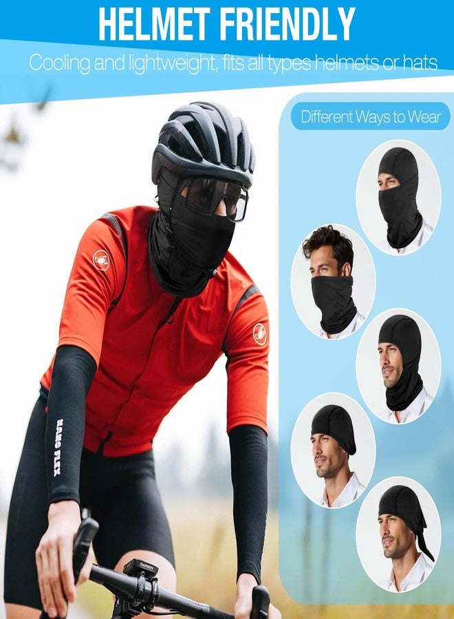 Haoteey 2 Pack Cooling Balaclava Summer Face Mask, UV Face Cover Sun Protection, Shiesty Full Face Masks for Men Motocycle Cycling, Grey*2, One size - Image 5