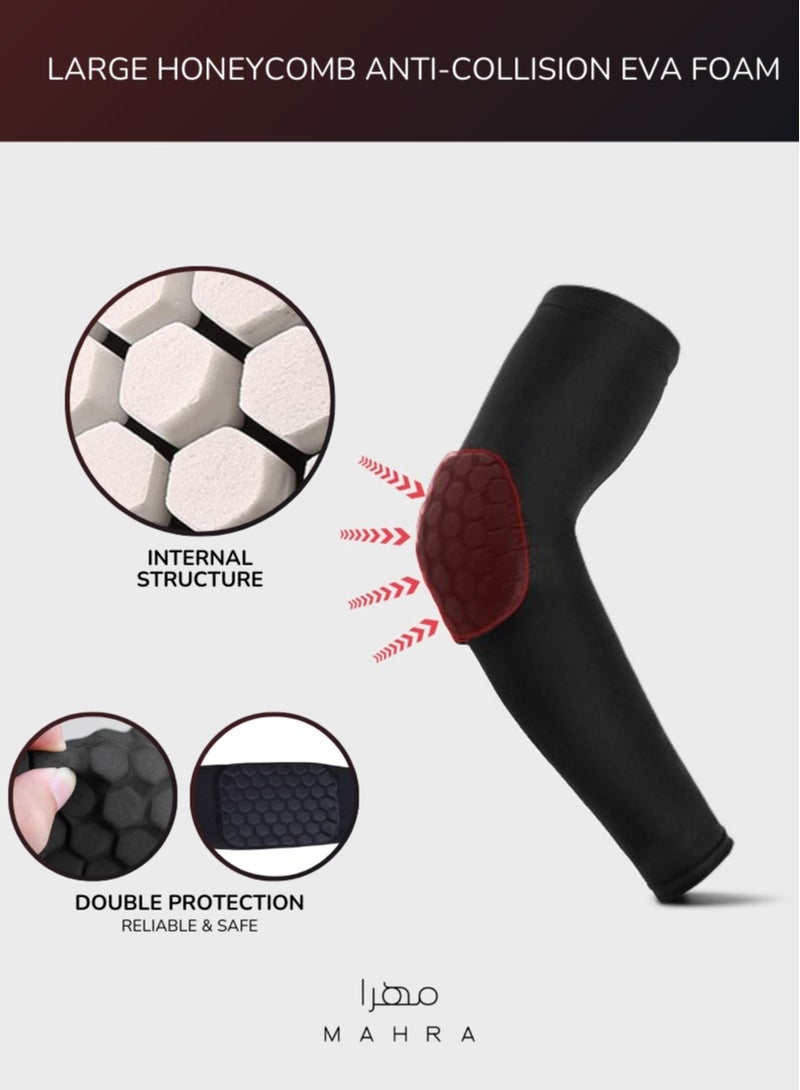 Generic Honeycomb Elbow Support Pad | Black | Extended Cushion Elbow Brace for Athletics, Rehabilitation, Compression Assistance, Adjustable Elbow Protector for Sports Enthusiasts | Breathable, Non-Slip | Perfect for Exercise - Image 5