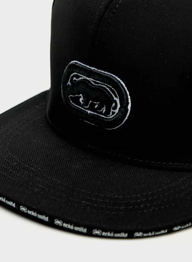 Ecko Unltd. Ecko Logo Embroidered Cap with Buckled Strap Closure