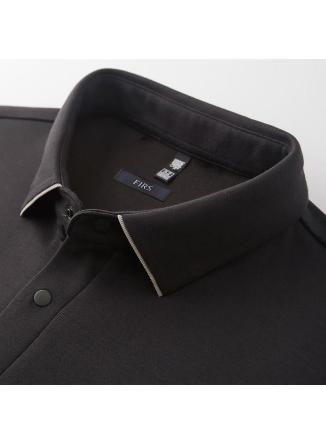 Firs Brushed Modal Long Sleeve Polo Shirt Men Autumn Collared Stretch Skin-friendly Business Casual Top - Image 2