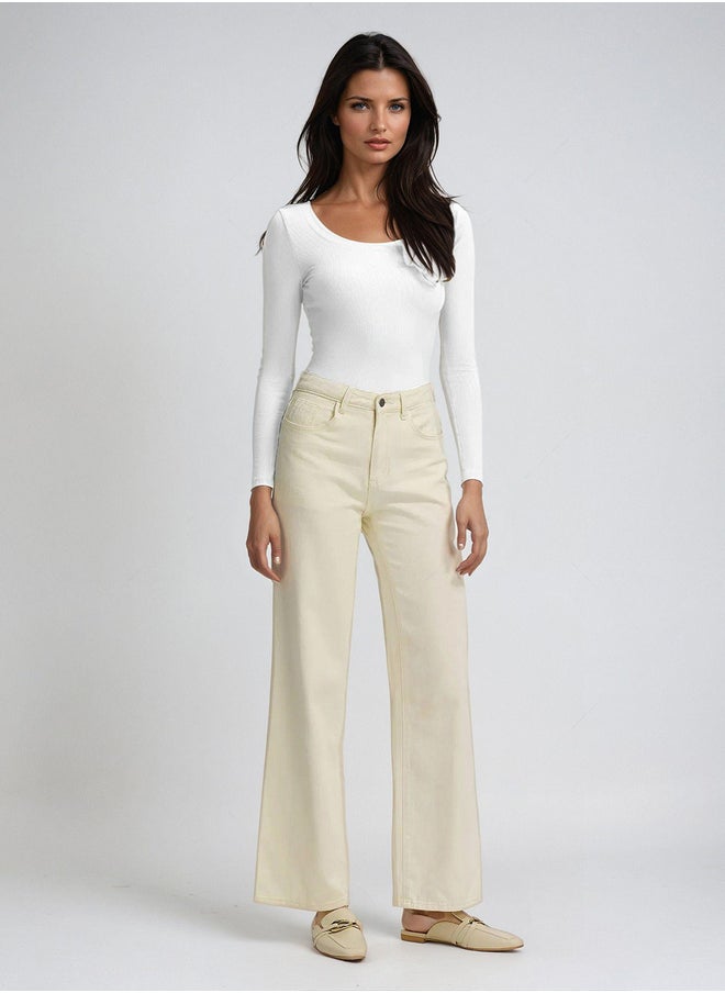 Kotty Ribbed Long Sleeve Slim Fit T-Shirt  - Image 2