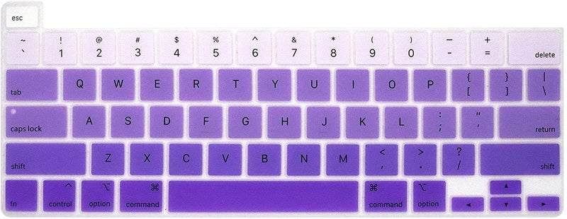Oaky حماية لوحة المفاتيح متوافقة مع ماك بوك برو 16 بوصة 2019-2020 إصدار نموذج A2141، غطاء لوحة مفاتيح رقيق للغاية مقاوم للماء والغبار - سيليكون بنفسجي - Image 1