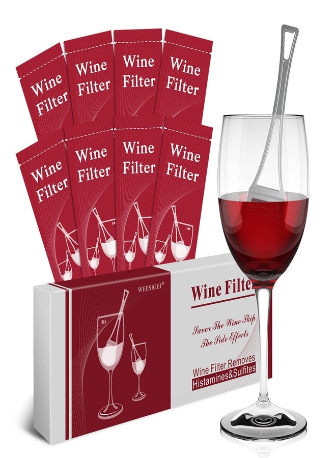WEESIGEI Wine Wand Sulfite Purifier: Wine Filters Remover Histamines Sulfite - Reduce Headaches Alleviate & Sensitivities（pack of 8） - Image 1