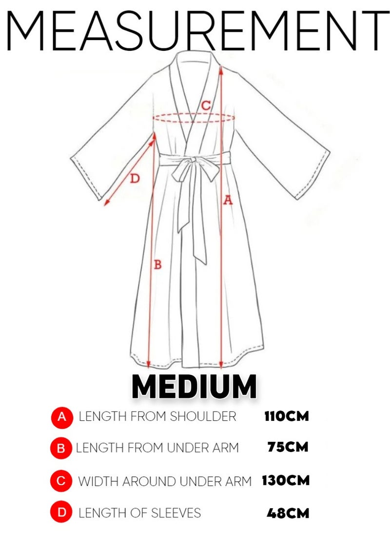 Purple Colour Light Weight and Quick Drying  Bathrobe Medium Size