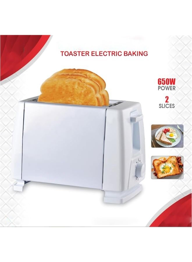 LC Electric Toaster 650W 2 Slice Household Bread Toaster - Image 3