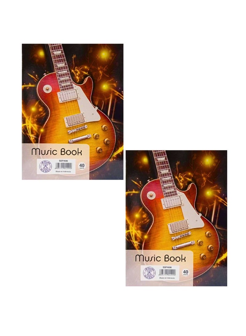 Sadaf كتاب موسيقي بحجم A5، 40 ورقة (عبوة من 2) - Image 2