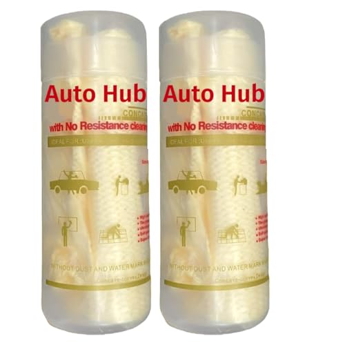 Auto Hub Leatherette Chamois Cloth for Car Cleaning, Super Water Absorbent (Set of 2). - Image 1