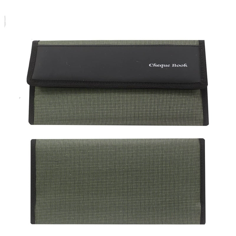 ANG Cheque Book Holder Passport Passbook Holder, Ladies & Gents Wallet Credit and Debit Card Holder Slots with Zipper Matte Cloth Pink Colour Use for Men & Women… (Black) - Image 1