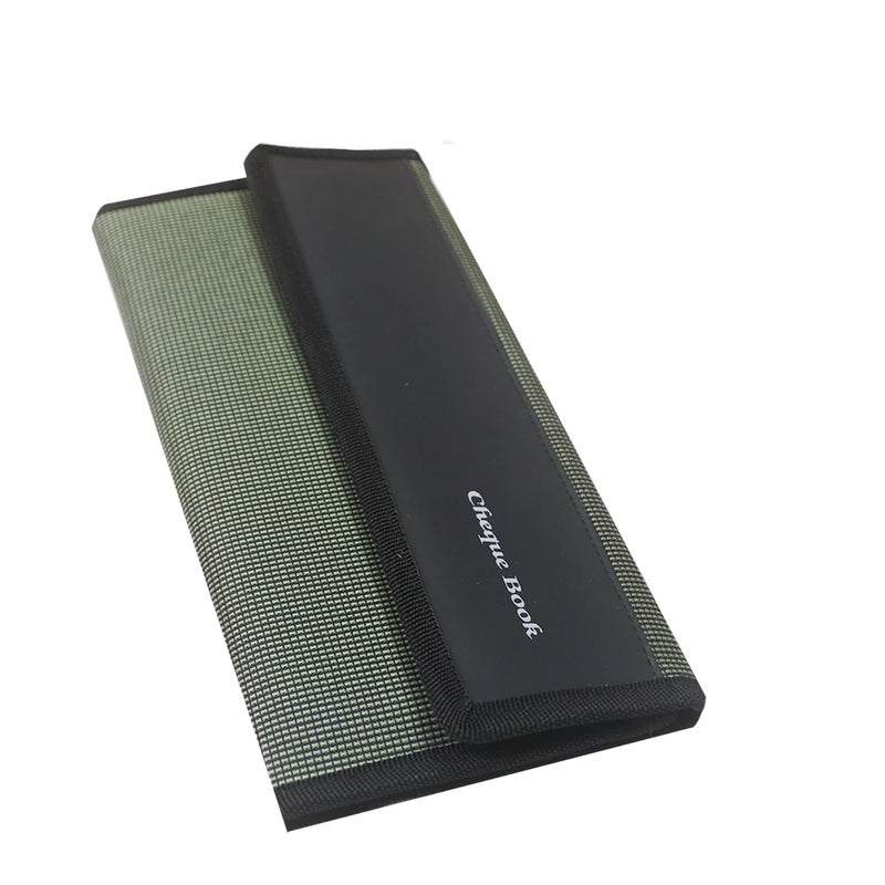 ANG Cheque Book Holder Passport Passbook Holder, Ladies & Gents Wallet Credit and Debit Card Holder Slots with Zipper Matte Cloth Pink Colour Use for Men & Women… (Black) - Image 2