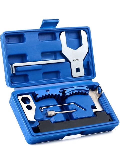 Engine Camshaft Tensioning Locking Alignment Timing Belt Tool Kit with Water Pump Wrench, Camshaft Holding Tool Compatible with 1.4 1.6 1.8 L