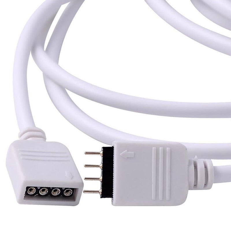 RGBZONE 2 Pack 3 Meters/9.9ft Extension Cable Connect Female Plug to RGB LED Strip Light with Free 4pcs 4pin Connector - Image 3