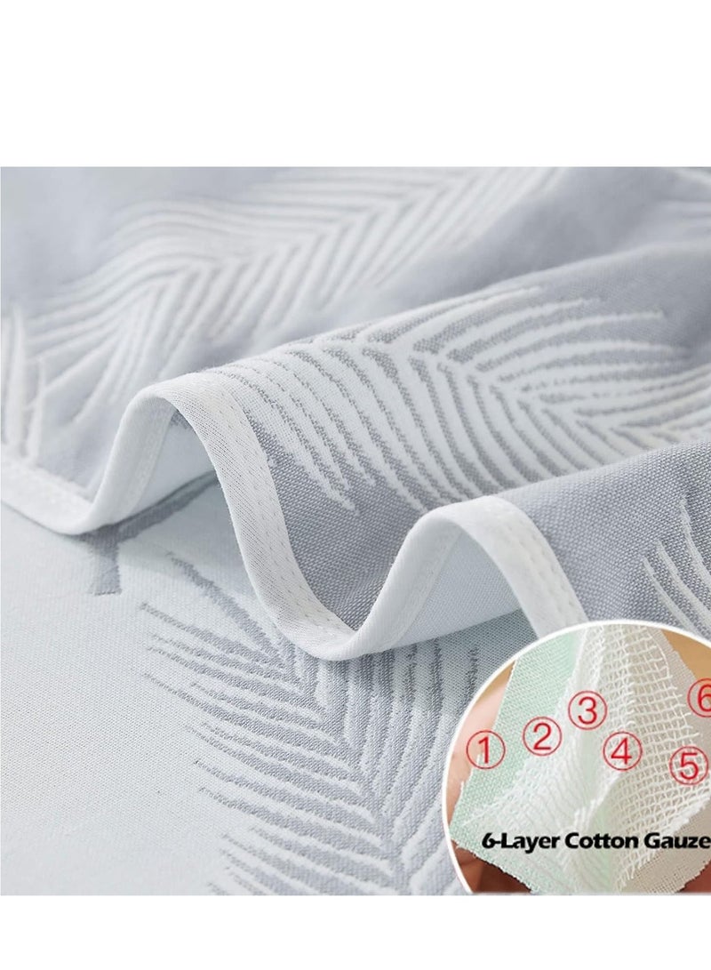 Waffle Fleece Blanket, Single Size Throw Blanket, For Bed Travel Couch, 150x200cm Grey-Apricot  - Image 4