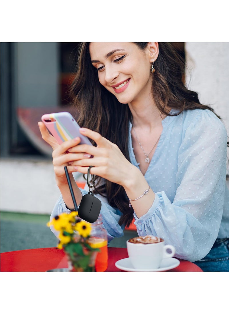 أنيوغرو تناسب الرجال والنساء airpods 4 كم واقية ، تنطبق على الجيل الرابع من airpods 2024 كم واقية التلقائي قفل قفل أمان غطاء التبديل ، مع تنظيف كيت و السلسلة الرئيسية في الجزء الأمامي من الصمام مرئية سوداء - Image 2