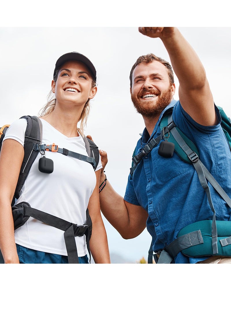 أنيوغرو تناسب الرجال والنساء airpods 4 كم واقية ، تنطبق على الجيل الرابع من airpods 2024 كم واقية التلقائي قفل قفل أمان غطاء التبديل ، مع تنظيف كيت و السلسلة الرئيسية في الجزء الأمامي من الصمام مرئية سوداء - Image 5