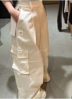 alo pocket work pants, wide-leg pants, sporty casual floor-length pants, laid-back casual, straight and loose