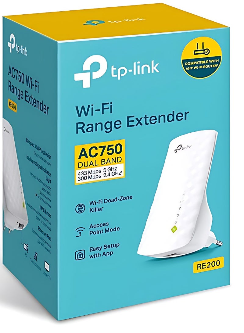 TP-LINK AC750 Wi-Fi Range Extender White - Image 1