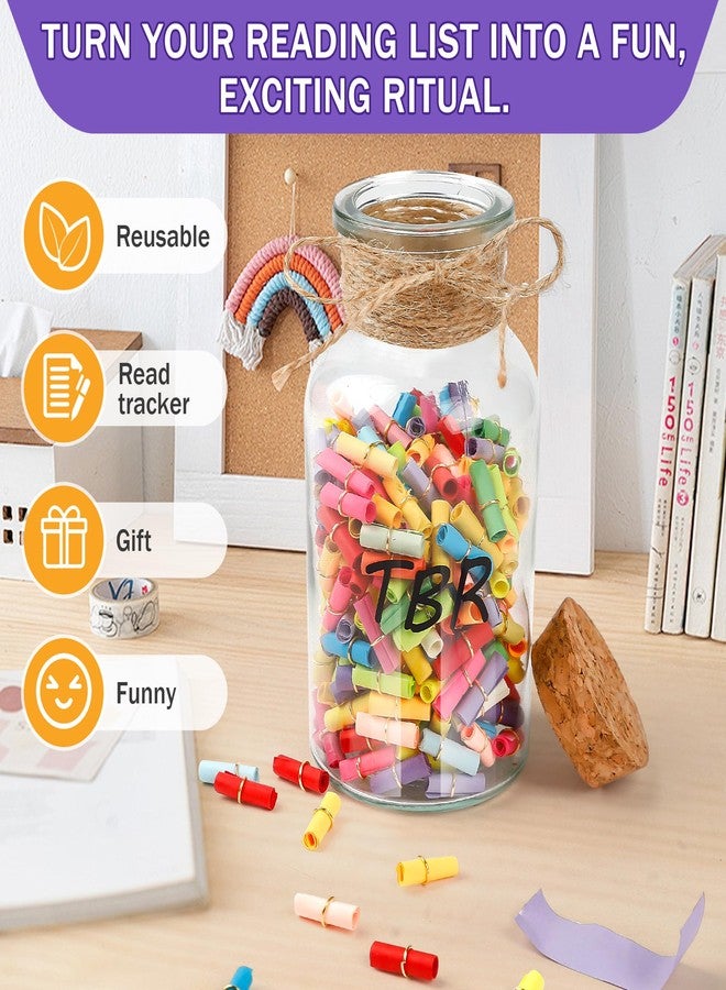 Varpotle TBR Jar Book Lovers Gifts Set, to Be Read Jar with Book Tracker Bookmark, Bookish Gift for Bookworms Book Club and Aspiring Readers,Funny Reading Accessories to Choose Your Next Book - Image 5