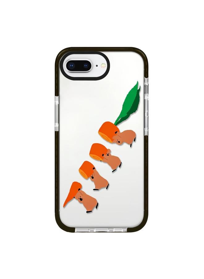 جراب هاتف بتغطية كاملة بنمط توضيحي بسيط لهاتف iPhone 7 Plus / 8 Plus (دب الخطمي A)