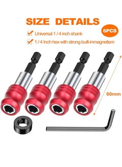 Y&D SYOSI 4 Pcs 1/4” Hex Shank Magnetic Screwdriver Bits Holder Magnetic, Quick Change Bit Socket Screw Driver Drill for Power Impact Wrench Screwdriver, 60mm  - Image 3