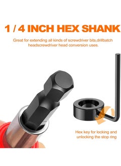 Y&D SYOSI 4 Pcs 1/4” Hex Shank Magnetic Screwdriver Bits Holder Magnetic, Quick Change Bit Socket Screw Driver Drill for Power Impact Wrench Screwdriver, 60mm  - Image 2