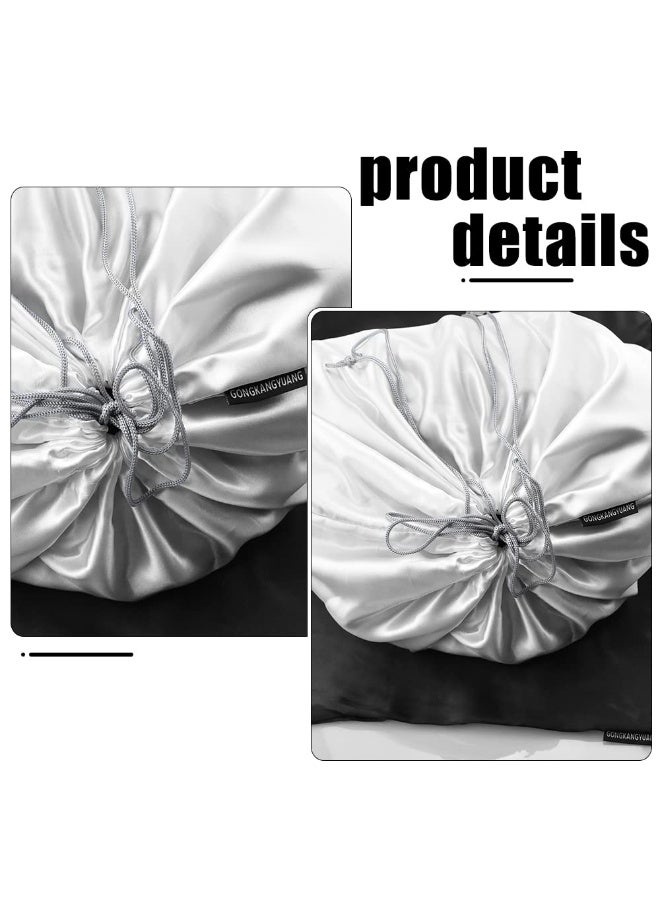 HOMESTAR 6Pcs Storage Bags, Silk-Touch Drawstring Dust Bags For Handbags , Multipurpose Shoe and Wallet Storage Pouches, Travel Storage Organizer With Soft Lining , Reusable Storage Pouches for Handbags, Shoes, Boots, and Wallets, White, 50*40 cm - Image 3