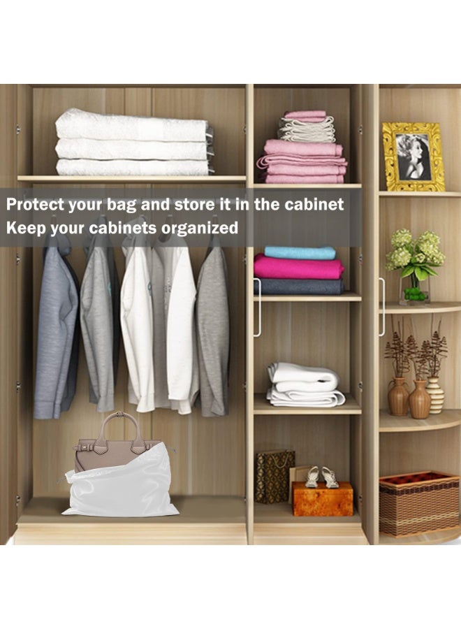 HOMESTAR 6Pcs Storage Bags, Silk-Touch Drawstring Dust Bags For Handbags , Multipurpose Shoe and Wallet Storage Pouches, Travel Storage Organizer With Soft Lining , Reusable Storage Pouches for Handbags, Shoes, Boots, and Wallets, White, 50*40 cm - Image 2