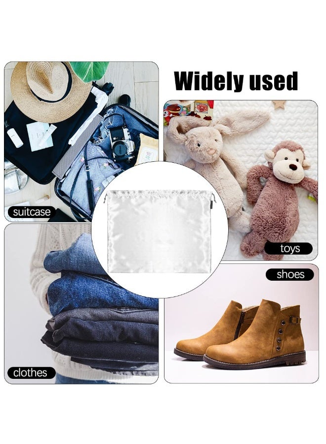 HOMESTAR 6Pcs Storage Bags, Silk-Touch Drawstring Dust Bags For Handbags , Multipurpose Shoe and Wallet Storage Pouches, Travel Storage Organizer With Soft Lining , Reusable Storage Pouches for Handbags, Shoes, Boots, and Wallets, White, 50*40 cm - Image 4