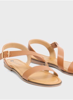 ELLA Strappy Flat Sandal With Buckle  - Image 4