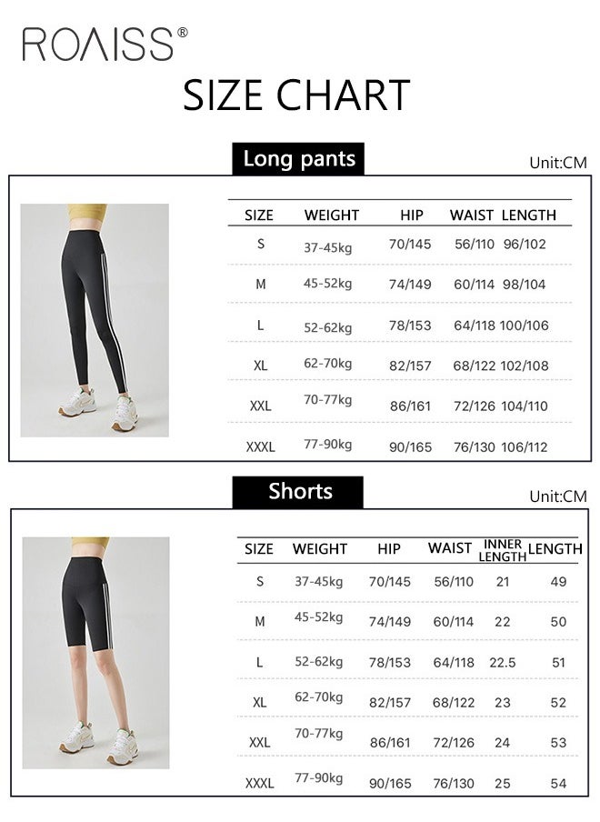 2 Pack Women Striped Sweatpants Fitted Leggings Cropped Shorts High Elastic Fabric Yoga Fitness Pants Wear resistant and Anti wrinkle Can be Worn Outside Tighten the Waist Modify Body Proportions - pzsku/Z509B9DDFD97319DFE1DCZ/45/_/1728718756/d5b2307f-e830-42d9-9192-c40f4d5f54fd