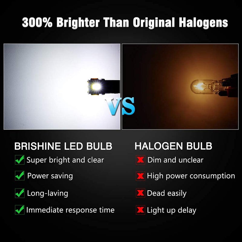 BRISHINE DE3175 Festoon 31MM 194 168 2825 T10 175 Combo LED Bulbs White Super Bright 5630 Chipsets LED Bulbs for Japanese Car Interior Dome Map Door Courtesy License Plate Lights (Pack of 10) - Image 3