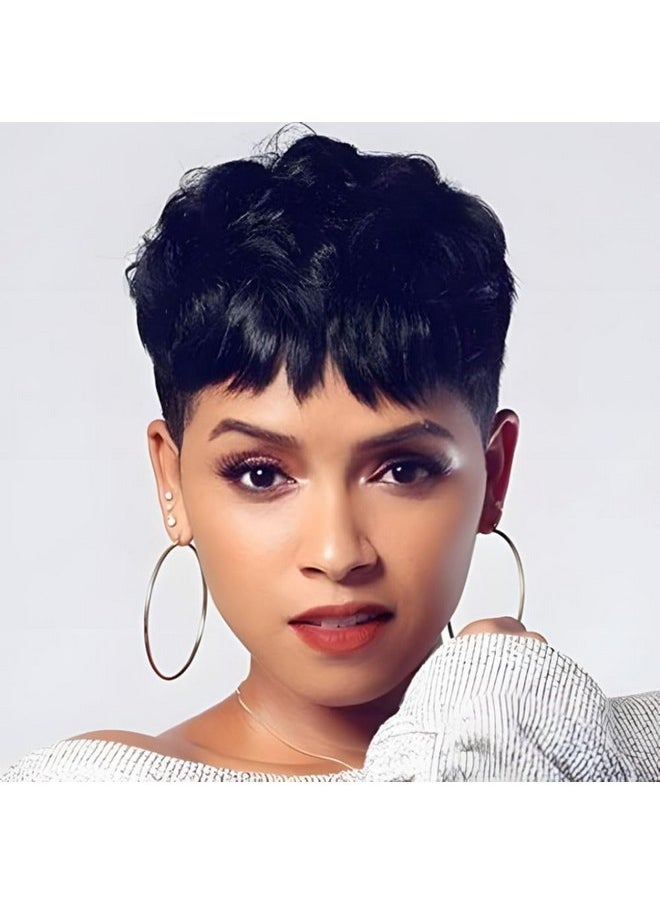 BeiSDWig BeiSD Short Pixie Cut Hair Natural Synthetic Wigs For Women Heat Resistant Wig Natural Hair Women's Fashion Wig … (BS918)  - Image 3