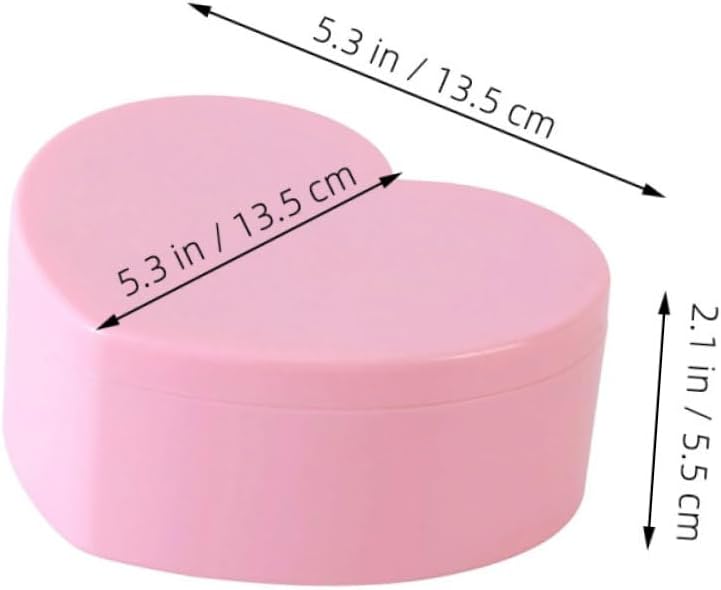 توتوريتي 2 قطعة صندوق مجوهرات على شكل قلب، علبة تخزين مزدوجة مع مرآة منظِّم للأقراط والخواتم - Image 3