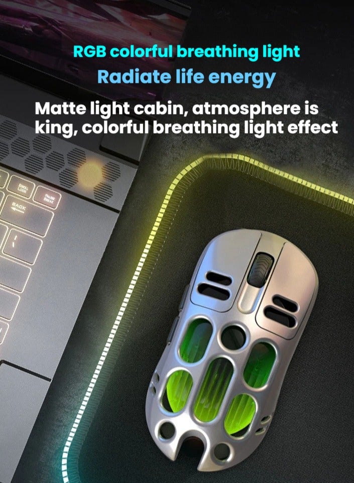 General Hollow out mechanical wireless gaming mouse Bluetooth enjoy an immersive gaming experience  - Image 3
