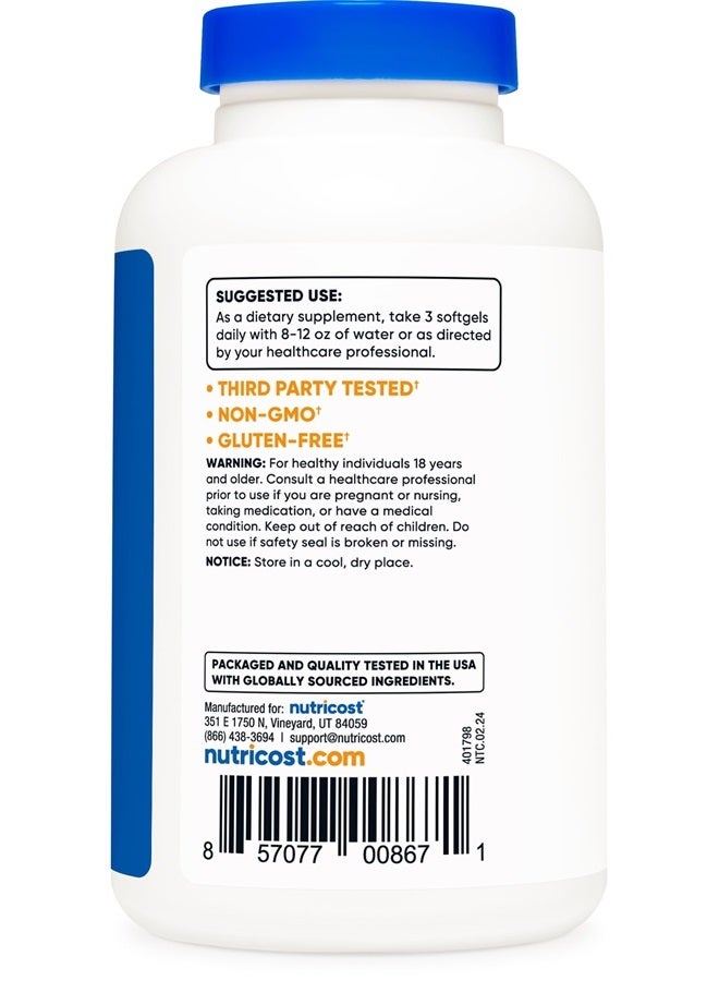Nutricost كبسولات زيت MCT 1000 ملغ، 150 كبسولة (3,000 ملغ حصة) - رائعة للكيتو، الكيتوزية، والحمية الكيتونية - Image 4