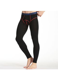 Generic Mens Slim Fit Warm Autumn Pants Nine-Point Thermal Underwear Black  - Image 1