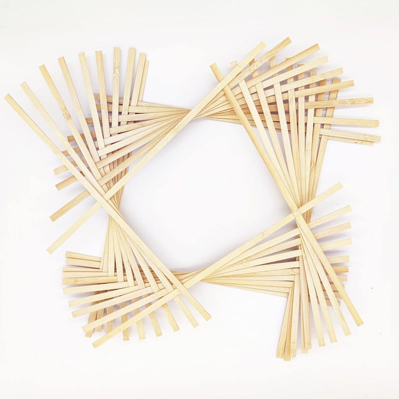 Worown 120 Pcs 15.7 Inch Strong Natural Bamboo Sticks, Wooden Craft Sticks, Extra Long Sticks, Wood Strips for Craft Projects, 3/8 Inch Width - Image 2