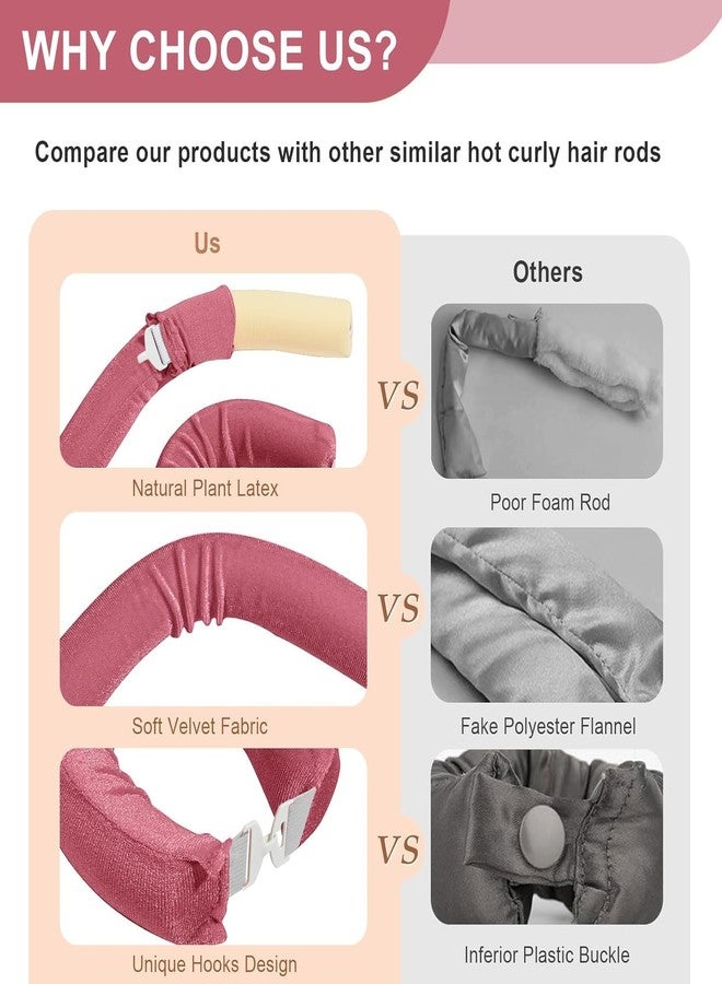 nunflue Heatless Curls Overnight Set - Jumbo Overnight Hair Curlers to Sleep In, Soft Velvet Hair Rollers for Women, No Damage Curls Styling Tools - Image 3