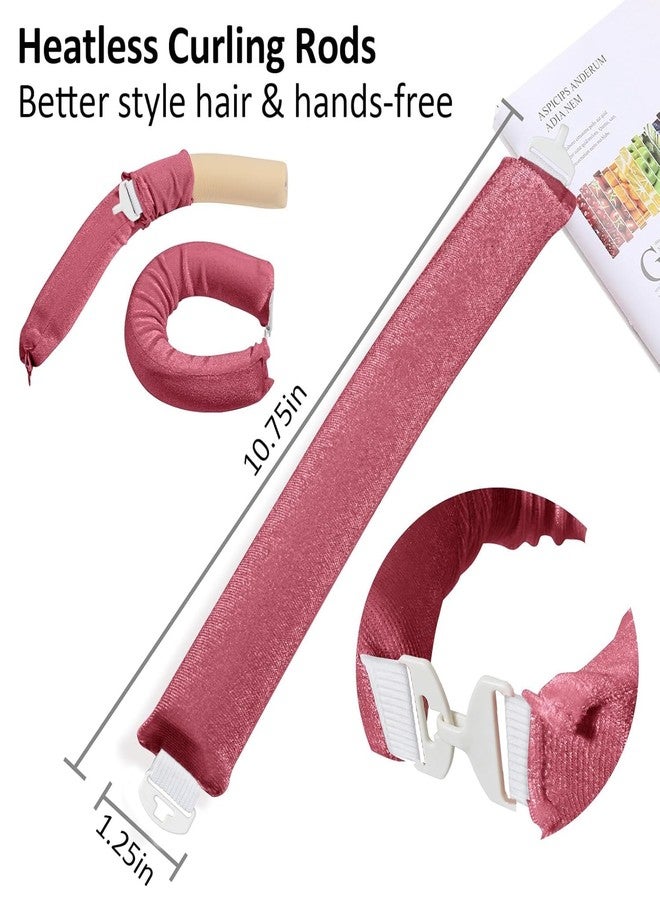 nunflue Heatless Curls Overnight Set - Jumbo Overnight Hair Curlers to Sleep In, Soft Velvet Hair Rollers for Women, No Damage Curls Styling Tools - Image 2