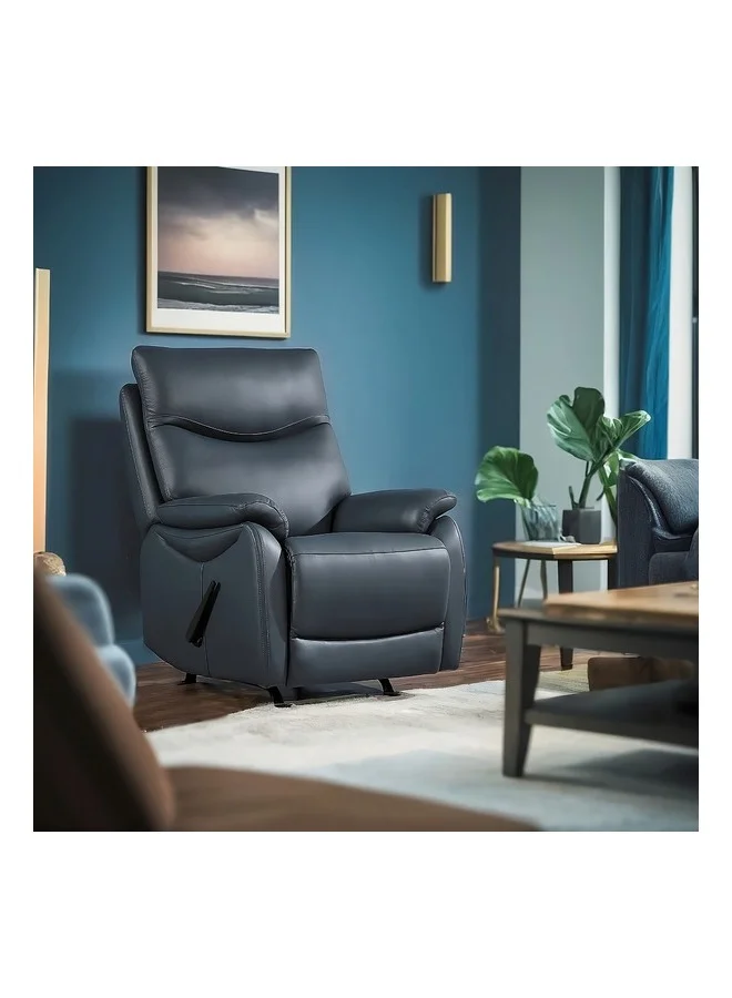 ميكاسا أريكة بذراعين بظهر متحرك مقبض يدوي تصميم عصري و أنيق أزرق انديجو 108 × 94 × 81 سم CH608