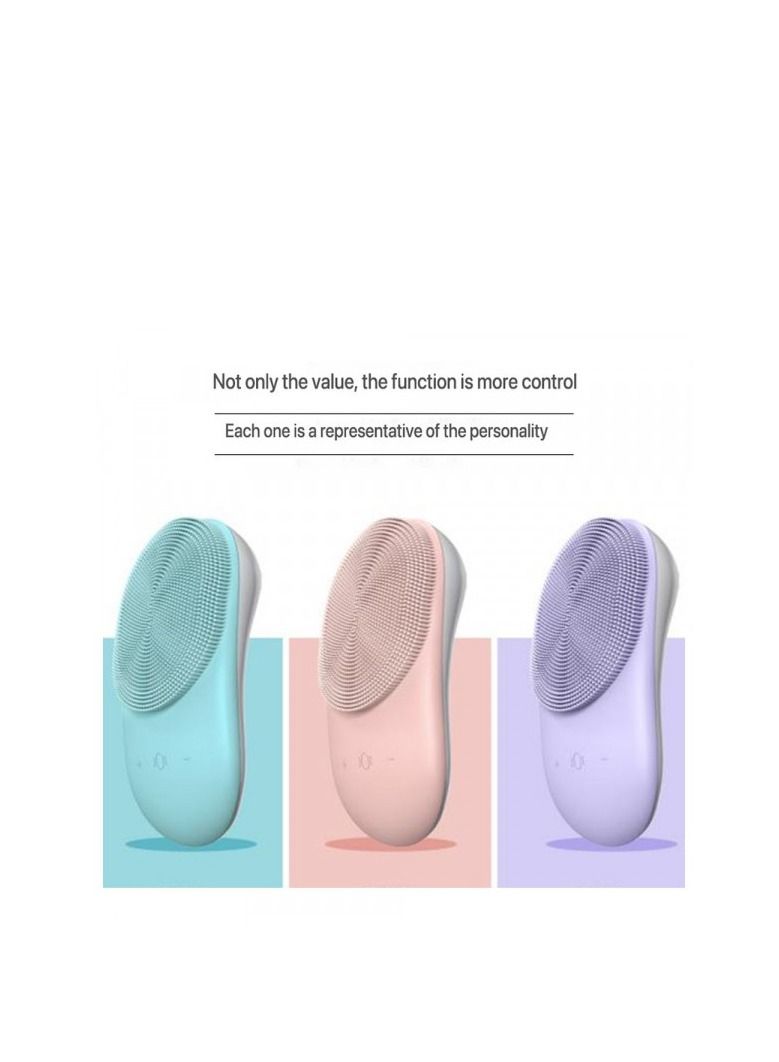 فرشاة تنظيف الوجه الكهربائية FC1 مع حامل شعيرات ناعمة 8 مستويات سرعة الاهتزاز للتنظيف العميق كابل USB قابل لإعادة الشحن - وردي - Image 2